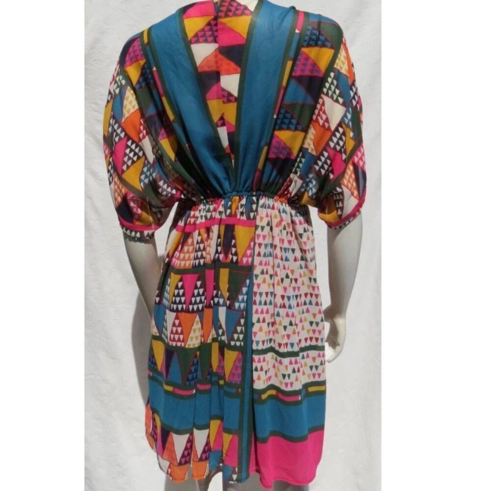 🌺 Maeve Anthropologie Vivid Print Sundress Beach Cover Up Size 10 NWOT - Picture 2 of 8